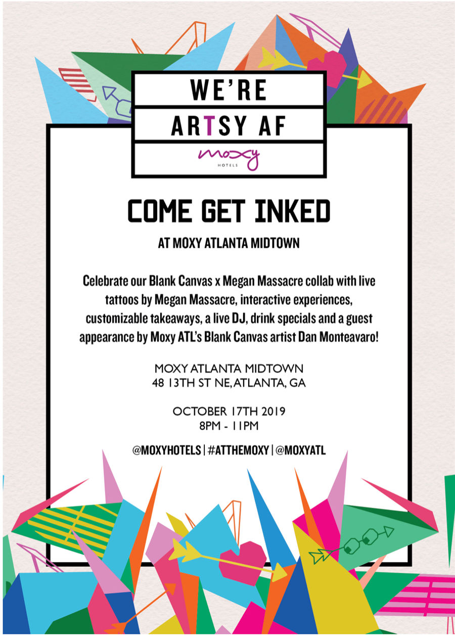 Megan Massacre x Blank Canvas Live Ink Party At Moxy ATL Midtown